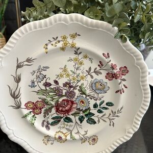 SPODE ROMNEY Grest Britain Dinner Floral Scalloped China Plate